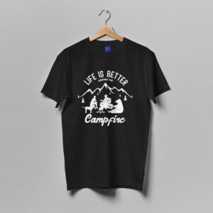 campfire bliss tee Black - Bitpixel